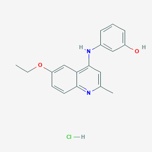 molecular formula C18H19ClN2O2 B7743079 3-[(6-Ethoxy-2-methylquinolin-4-yl)amino]phenol;hydrochloride 