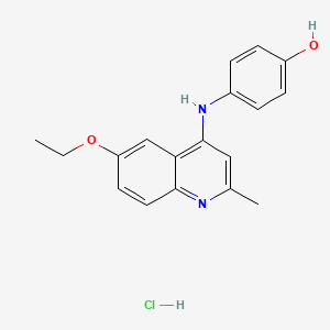 molecular formula C18H19ClN2O2 B7743085 4-[(6-Ethoxy-2-methylquinolin-4-yl)amino]phenol;hydrochloride 