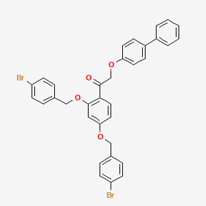 2-(Biphenyl-4-yloxy)-1-{2,4-bis[(4-bromobenzyl)oxy]phenyl}ethanone
