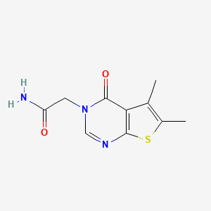 molecular formula C10H11N3O2S B7743121 2-{5,6-dimethyl-4-oxo-3H,4H-thieno[2,3-d]pyrimidin-3-yl}acetamide 