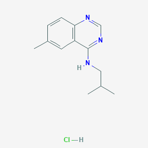 molecular formula C13H18ClN3 B7743140 6-methyl-N-(2-methylpropyl)quinazolin-4-amine;hydrochloride 