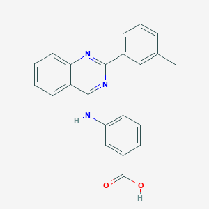 3-{[2-(3-Methylphenyl)quinazolin-4-yl]amino}benzoic acid