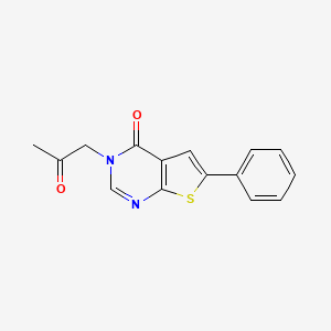 molecular formula C15H12N2O2S B7743202 3-(2-oxopropyl)-6-phenylthieno[2,3-d]pyrimidin-4(3H)-one 