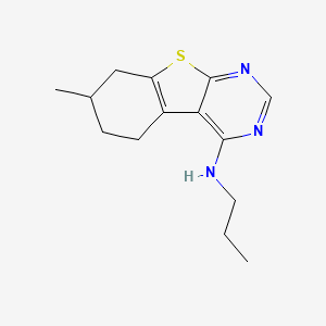 molecular formula C14H19N3S B7743211 11-Methyl-n-propyl-8-thia-4,6-diazatricyclo[7.4.0.0^{2,7}]trideca-1(9),2(7),3,5-tetraen-3-amine 