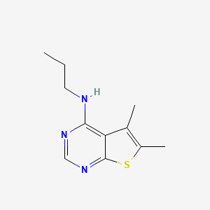 molecular formula C11H15N3S B7743220 (5,6-Dimethyl-thieno[2,3-d]pyrimidin-4-yl)-propyl-amine 