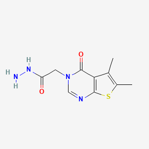 molecular formula C10H12N4O2S B7743234 2-(5,6-二甲基-4-氧代噻吩并[2,3-d]嘧啶-3(4H)-基)乙酰肼 