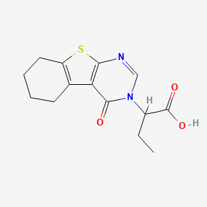 2-(4-oxo-5,6,7,8-tetrahydro[1]benzothieno[2,3-d]pyrimidin-3(4H)-yl)butanoic acid