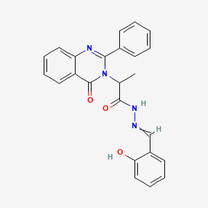 molecular formula C24H20N4O3 B7743243 N-[(2-hydroxyphenyl)methylideneamino]-2-(4-oxo-2-phenylquinazolin-3-yl)propanamide 