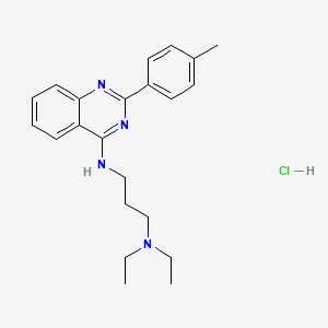 molecular formula C22H29ClN4 B7743278 N',N'-diethyl-N-[2-(4-methylphenyl)quinazolin-4-yl]propane-1,3-diamine;hydrochloride CAS No. 1093961-17-1