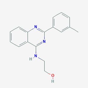 molecular formula C17H17N3O B7743390 2-{[2-(3-Methylphenyl)quinazolin-4-yl]amino}ethanol 