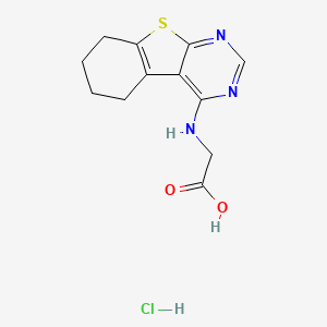 molecular formula C12H14ClN3O2S B7743470 2-({8-Thia-4,6-diazatricyclo[7.4.0.0^{2,7}]trideca-1(9),2(7),3,5-tetraen-3-yl}amino)acetic acid hydrochloride 
