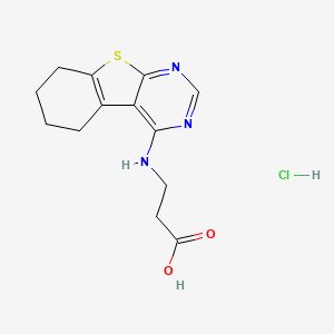 molecular formula C13H16ClN3O2S B7743471 3-(5,6,7,8-Tetrahydro-[1]benzothiolo[2,3-d]pyrimidin-4-ylamino)propanoic acid;hydrochloride 