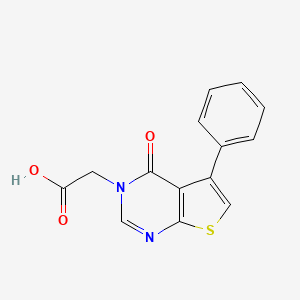 molecular formula C14H10N2O3S B7743478 (4-Oxo-5-phenyl-4H-thieno[2,3-d]pyrimidin-3-yl)-acetic acid 
