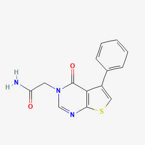molecular formula C14H11N3O2S B7743493 2-(4-Oxo-5-phenylthieno[2,3-d]pyrimidin-3-yl)acetamide 