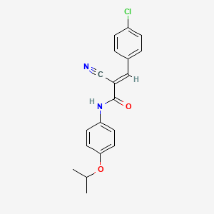 molecular formula C19H17ClN2O2 B7743523 (E)-3-(4-chlorophenyl)-2-cyano-N-(4-propan-2-yloxyphenyl)prop-2-enamide 