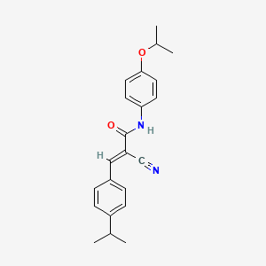 (2E)-2-cyano-N-[4-(propan-2-yloxy)phenyl]-3-[4-(propan-2-yl)phenyl]prop-2-enamide