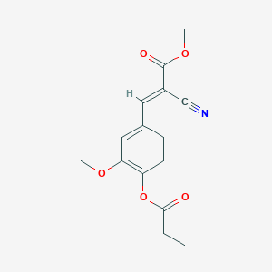 methyl (E)-2-cyano-3-(3-methoxy-4-propanoyloxyphenyl)prop-2-enoate