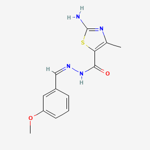2-amino-N-[(1Z)-(3-methoxyphenyl)methylidene]-4-methyl-1,3-thiazole-5-carbohydrazide