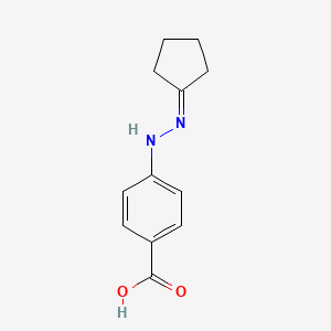 molecular formula C12H14N2O2 B7743579 4-(2-cyclopentylidenehydrazinyl)benzoic Acid 