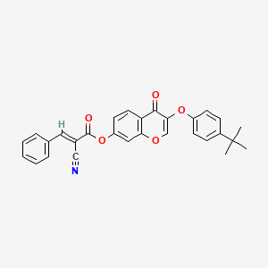 [3-(4-tert-butylphenoxy)-4-oxochromen-7-yl] (E)-2-cyano-3-phenylprop-2-enoate