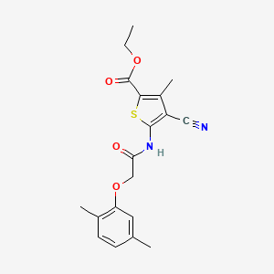 molecular formula C19H20N2O4S B7743694 Ethyl 4-cyano-5-[[2-(2,5-dimethylphenoxy)acetyl]amino]-3-methylthiophene-2-carboxylate 