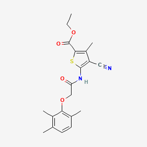 molecular formula C20H22N2O4S B7743696 Ethyl 4-cyano-3-methyl-5-[[2-(2,3,6-trimethylphenoxy)acetyl]amino]thiophene-2-carboxylate 