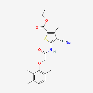 Ethyl 4-cyano-3-methyl-5-[[2-(2,3,6-trimethylphenoxy)acetyl]amino]thiophene-2-carboxylate