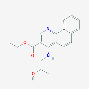 molecular formula C19H20N2O3 B7743730 Ethyl 4-[(2-hydroxypropyl)amino]benzo[h]quinoline-3-carboxylate 