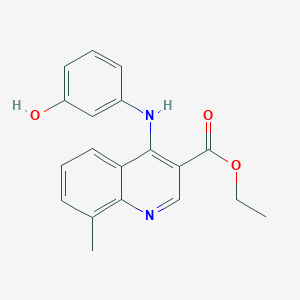 Ethyl 4-[(3-hydroxyphenyl)amino]-8-methylquinoline-3-carboxylate