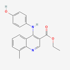 Ethyl 4-[(4-hydroxyphenyl)amino]-8-methylquinoline-3-carboxylate