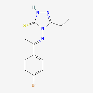 (E)-4-((1-(4-bromophenyl)ethylidene)amino)-5-ethyl-4H-1,2,4-triazole-3-thiol