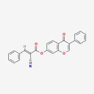 molecular formula C25H15NO4 B7743767 (4-oxo-3-phenylchromen-7-yl) (E)-2-cyano-3-phenylprop-2-enoate 