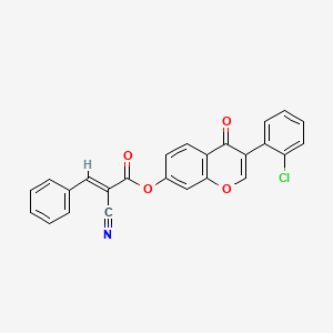 [3-(2-chlorophenyl)-4-oxochromen-7-yl] (E)-2-cyano-3-phenylprop-2-enoate