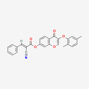 molecular formula C27H19NO5 B7743781 [3-(2,5-dimethylphenoxy)-4-oxochromen-7-yl] (E)-2-cyano-3-phenylprop-2-enoate 