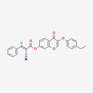 molecular formula C27H19NO5 B7743789 [3-(4-ethylphenoxy)-4-oxochromen-7-yl] (E)-2-cyano-3-phenylprop-2-enoate 