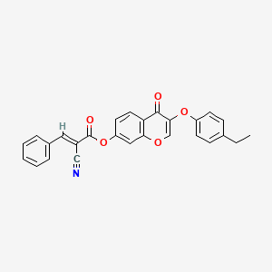 [3-(4-ethylphenoxy)-4-oxochromen-7-yl] (E)-2-cyano-3-phenylprop-2-enoate