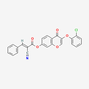 molecular formula C25H14ClNO5 B7743797 (E)-3-(2-chlorophenoxy)-4-oxo-4H-chromen-7-yl 2-cyano-3-phenylacrylate 