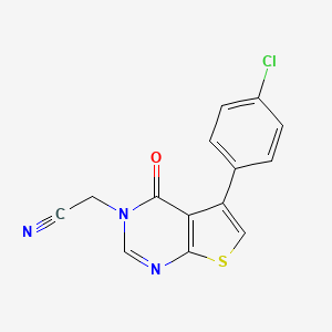 molecular formula C14H8ClN3OS B7743805 [5-(4-chlorophenyl)-4-oxothieno[2,3-d]pyrimidin-3(4H)-yl]acetonitrile 