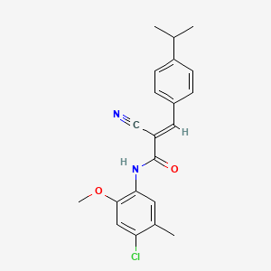 (E)-N-(4-chloro-2-methoxy-5-methylphenyl)-2-cyano-3-(4-isopropylphenyl)acrylamide