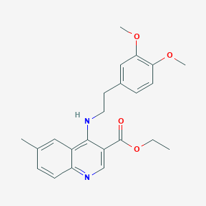 Ethyl 4-{[2-(3,4-dimethoxyphenyl)ethyl]amino}-6-methylquinoline-3-carboxylate