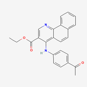 molecular formula C24H20N2O3 B7743877 Ethyl 4-[(4-acetylphenyl)amino]benzo[h]quinoline-3-carboxylate 