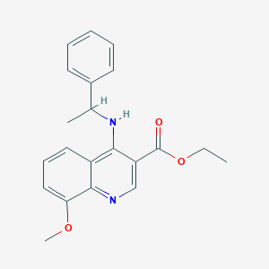 Ethyl 8-methoxy-4-[(1-phenylethyl)amino]quinoline-3-carboxylate