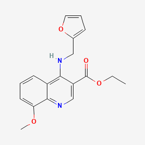 Ethyl 4-((furan-2-ylmethyl)amino)-8-methoxyquinoline-3-carboxylate