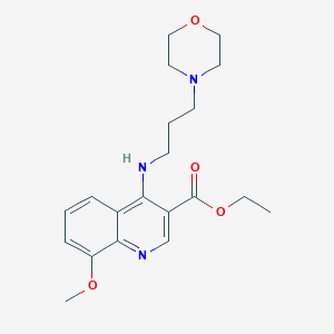 Ethyl 8-methoxy-4-(3-morpholin-4-ylpropylamino)quinoline-3-carboxylate