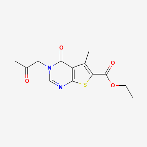 Ethyl 5-methyl-4-oxo-3-(2-oxopropyl)thieno[2,3-d]pyrimidine-6-carboxylate