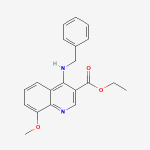 molecular formula C20H20N2O3 B7743959 Ethyl 4-(benzylamino)-8-methoxyquinoline-3-carboxylate 
