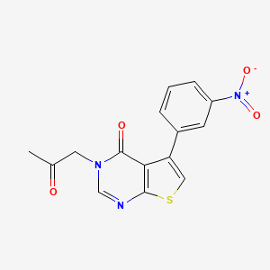 molecular formula C15H11N3O4S B7743983 5-(3-Nitrophenyl)-3-(2-oxopropyl)thieno[2,3-d]pyrimidin-4-one 