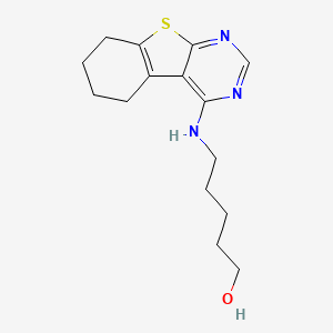 molecular formula C15H21N3OS B7744005 5-(5,6,7,8-Tetrahydro[1]benzothieno[2,3-d]pyrimidin-4-ylamino)pentan-1-ol 