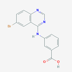 molecular formula C15H10BrN3O2 B7744039 3-[(6-Bromoquinazolin-4-yl)amino]benzoic acid 