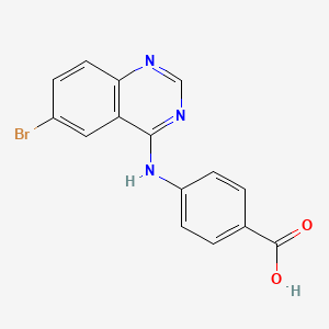 molecular formula C15H10BrN3O2 B7744044 4-[(6-bromoquinazolin-4-yl)amino]benzoic Acid 